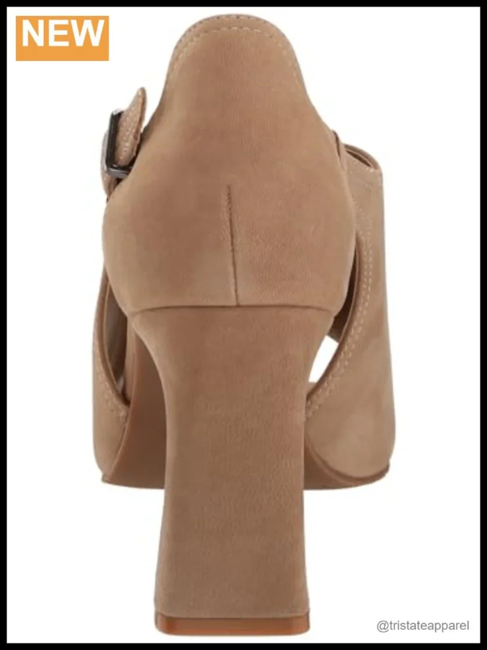Suede Cutout Block Heel Open Toe Shootie Square Toe Buckle